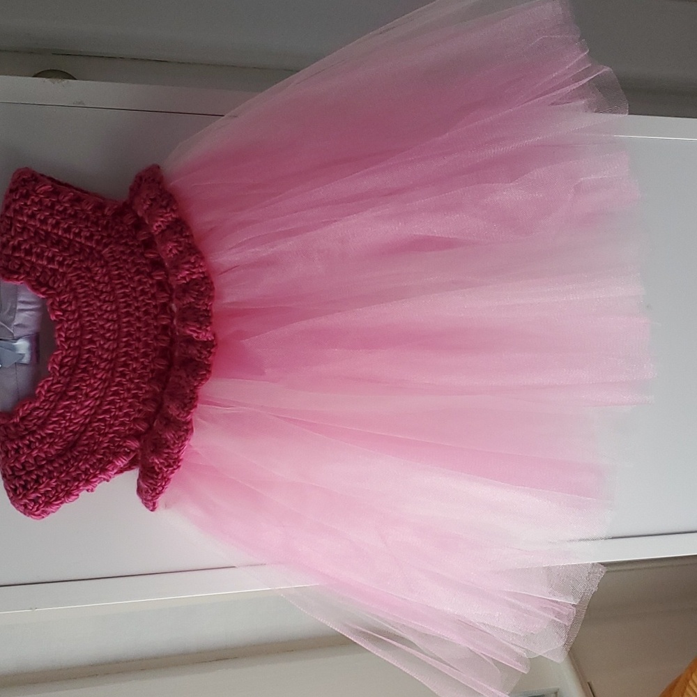 NWOT Pink Tutu Dress & Crown Size 18-24 Months